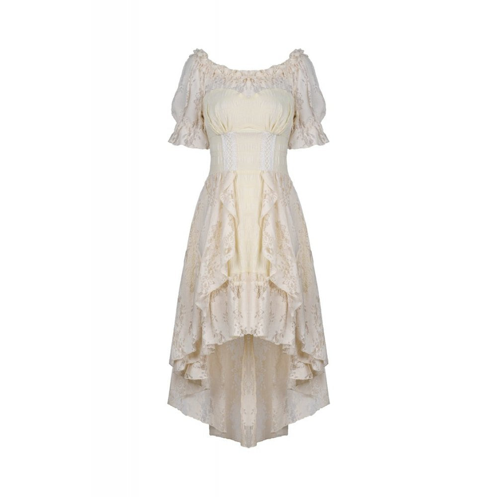 Dark In Love: Beige Steampunk Cocktail Dress