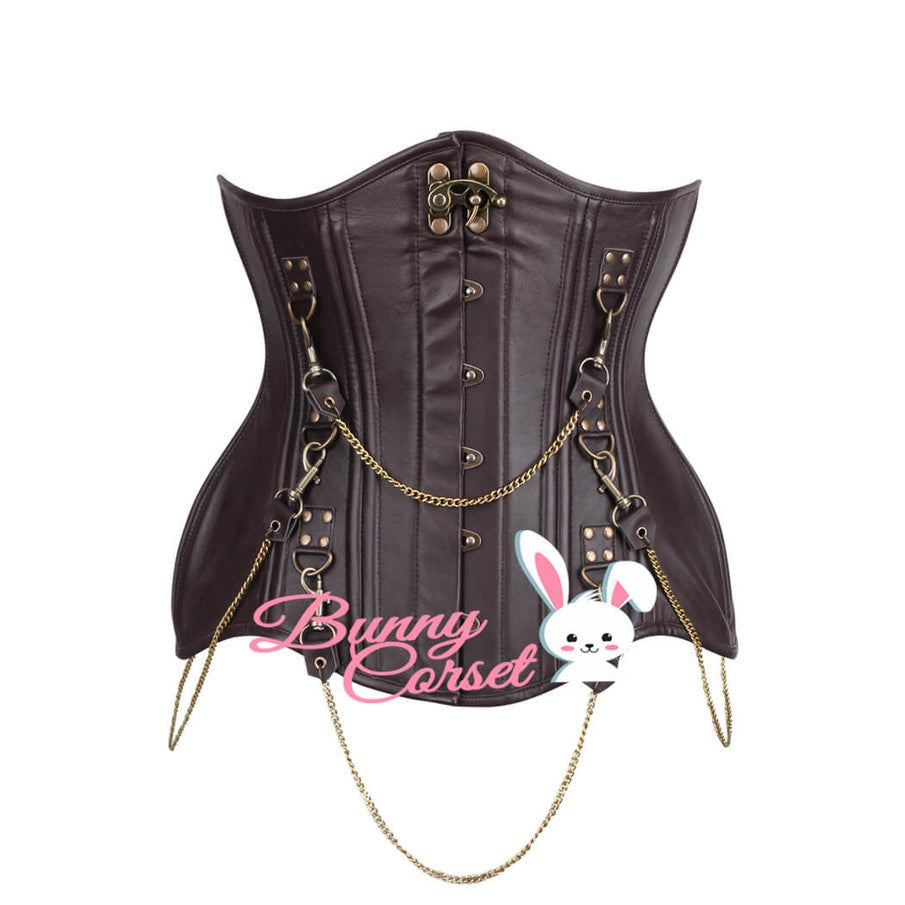 Bunny Corset: Sylvia Faux Leather Underbust