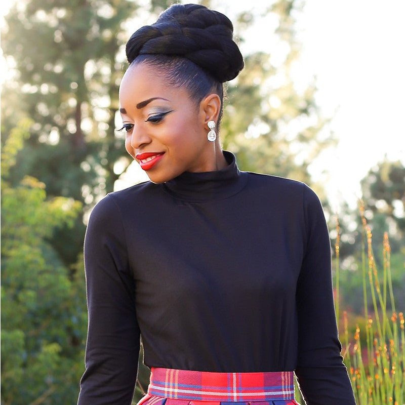 Retrolicious: Black Mock Neck Top