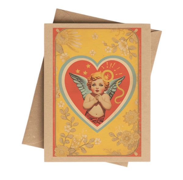 Cryptic: Retro 70's Cupid Cherub Vday Card