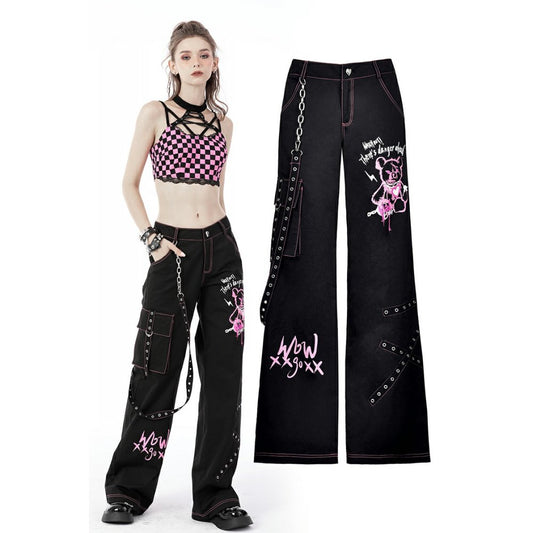 Dark In Love: Danger Ahead Bear Trousers