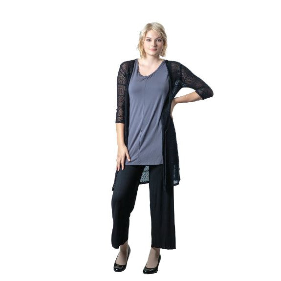 Papa Fashions: Long Open Knit Cardigan